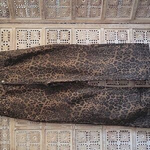 Aelfric Eden Brown and Black Animal Print Jeans Sz 36